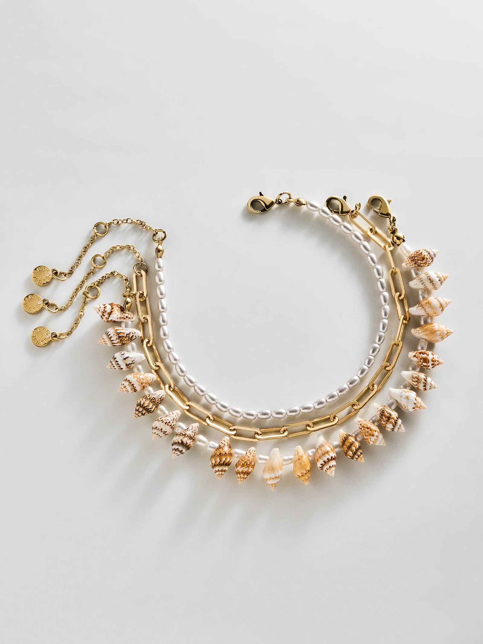 Marysol Waterproof Anklet Set - Gold/Pearl | BaubleBar