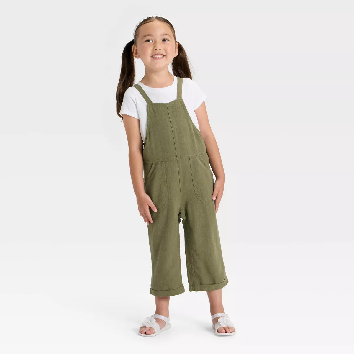 Toddler Girls' Jumpsuit - Cat & Jack™ Green 12M | Target