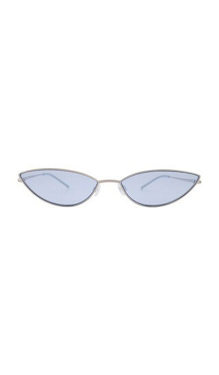 Sloane Sunglasses in Silver & Blue Mirror | Revolve Clothing (Global)