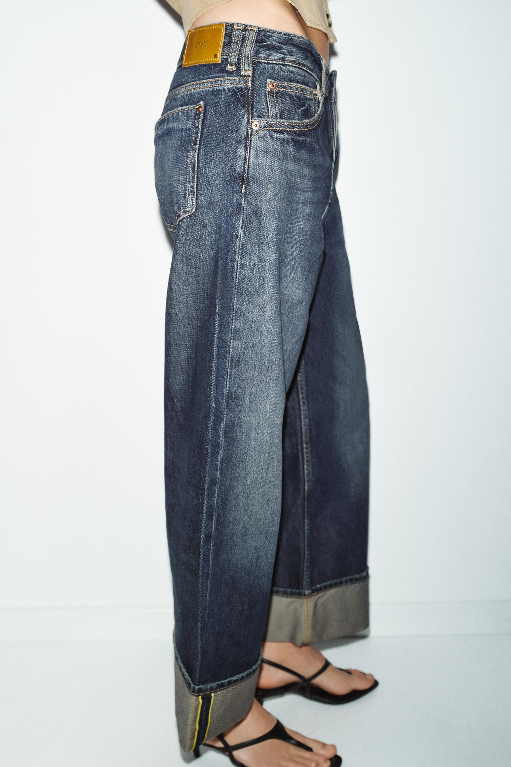 Z1975 RELAXED FIT TURN-UP HEM JEANS | Zara US