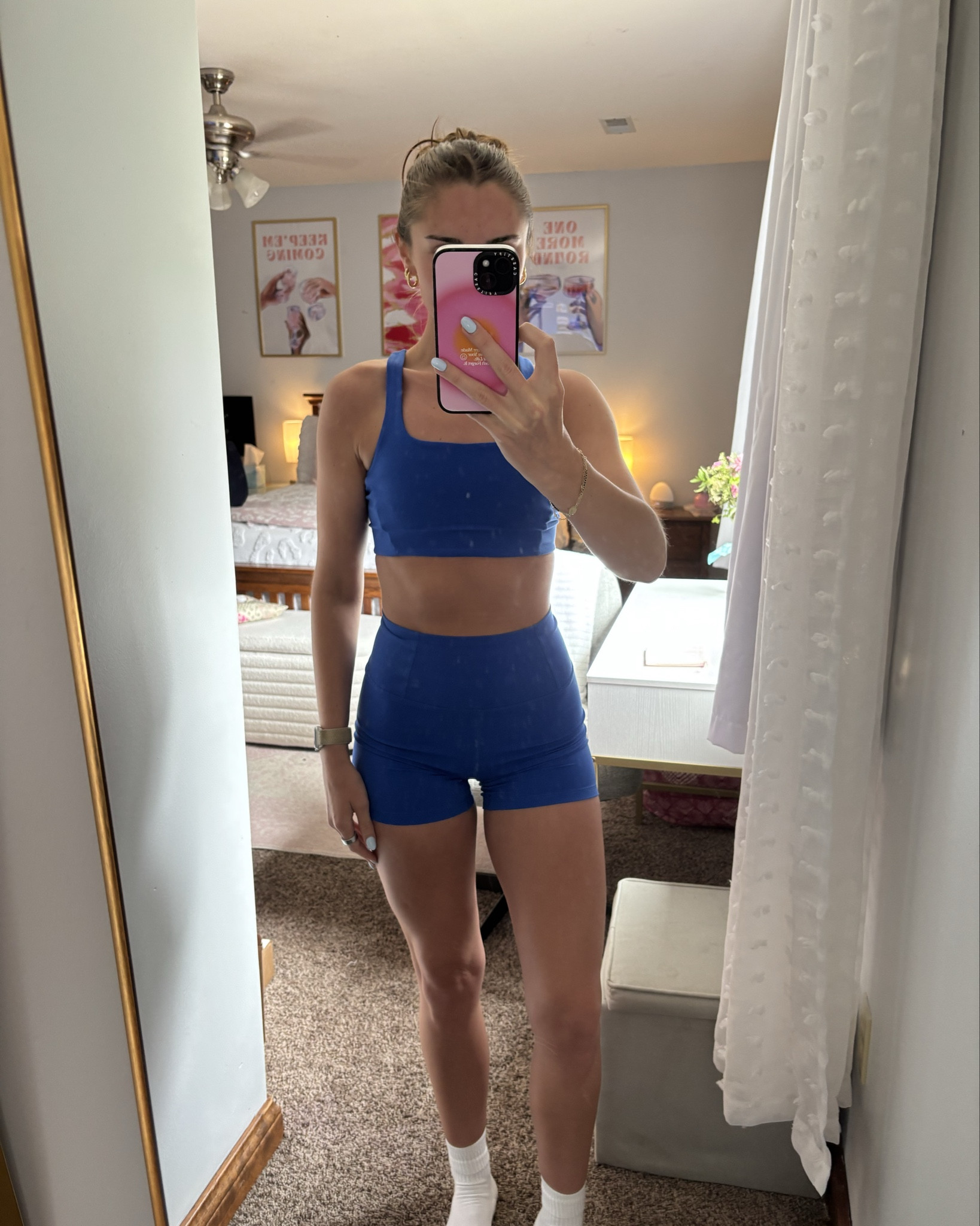 Xs in sports bra & top, small in shorts! 

#LTKActive #LTKSummerEdit #LTKFindsUnder50