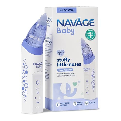 Navage Baby Nasal Aspirator - Gentle, Pediatrician Endorsed Nasal Aspirator for Baby Congestion & Stuffy Noses - Baby Nose Sucker w/ Lights, Lullabies & BPA Free Silicone Tips | Amazon (US)