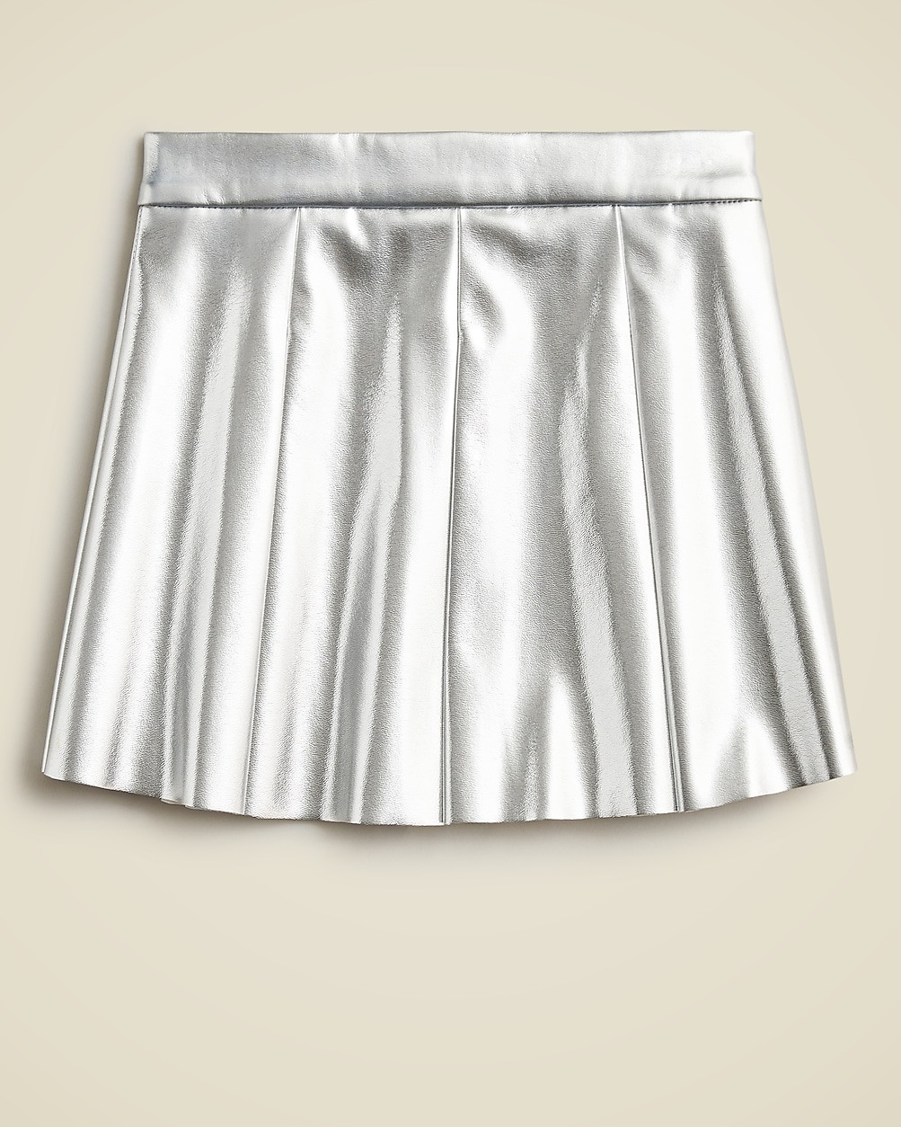 Girls' pleated pull-on skirt in metallic | J. Crew US