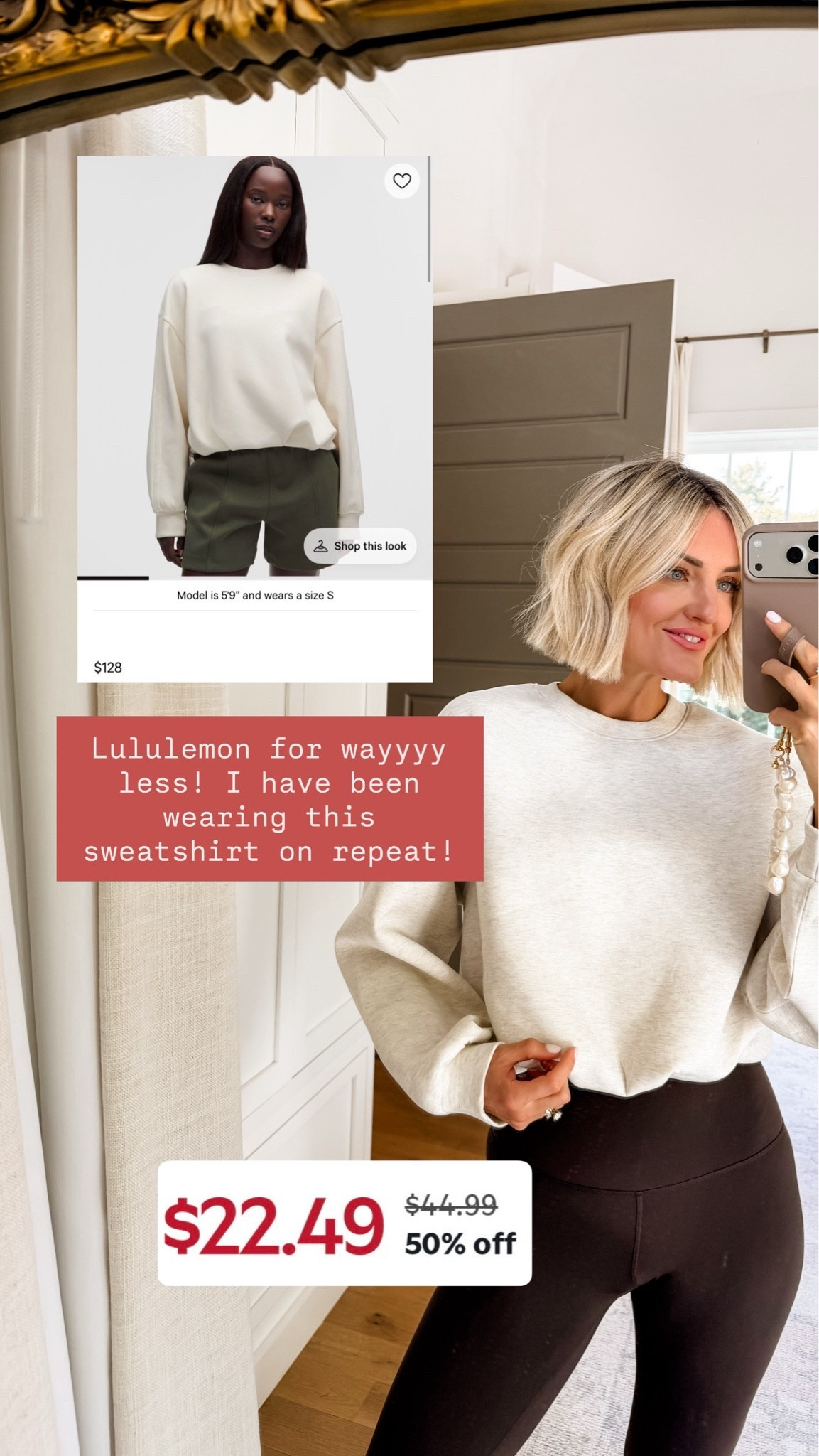 This sweatshirt is so good & currently on major sale! I have been pulling for it on repeat! Love the bubble hem! Wearing S!

Loverly Grey, athleisure, loungewear, sweatshirt, old navy, sale, fall outfit