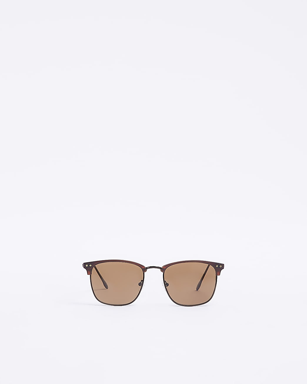 Bronze tinted lenses square sunglasses | River Island (UK & IE)
