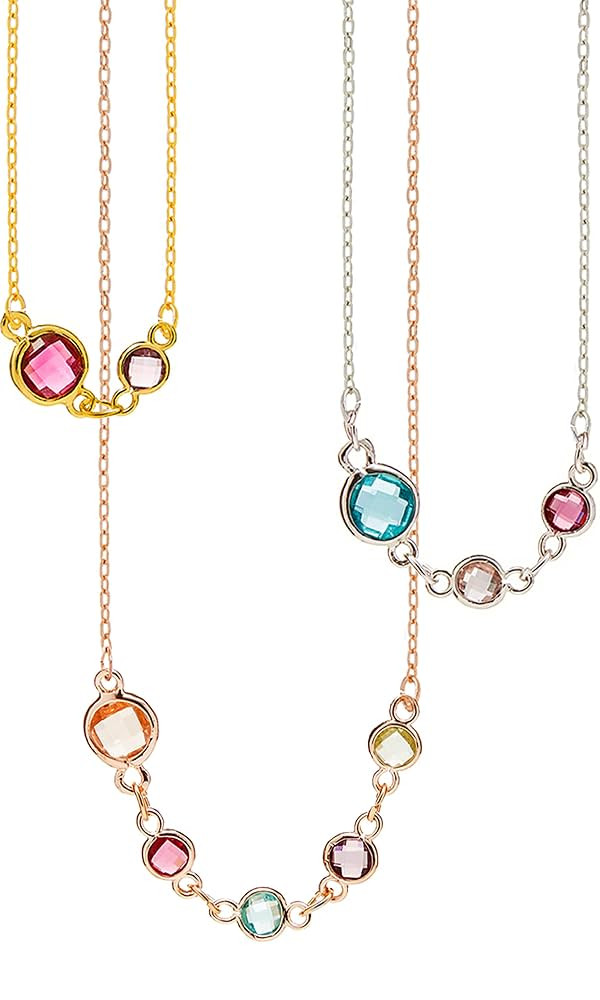 Personalized Mother and Child Necklace Multiple Birthstone Necklace For Women Custom Family Birth... | Amazon (US)