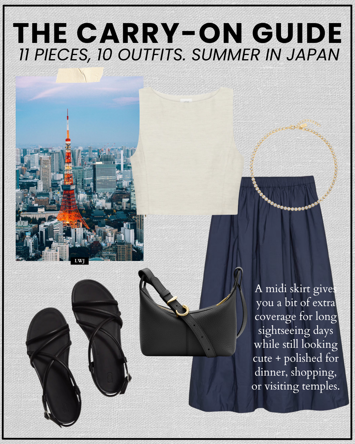 japan summer travel capsule in a carry-on 

summer outfits / summer vacation / japan outfits / tokyo outfit / linen pants / cute summer tops / strappy sandals

#LTKootd #LTKTravel