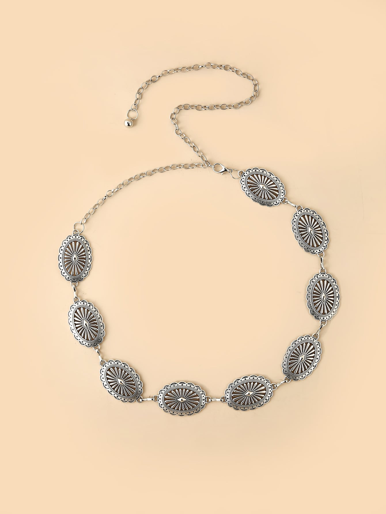 1pc Textured Geometric Vintage Chain Belt | SHEIN