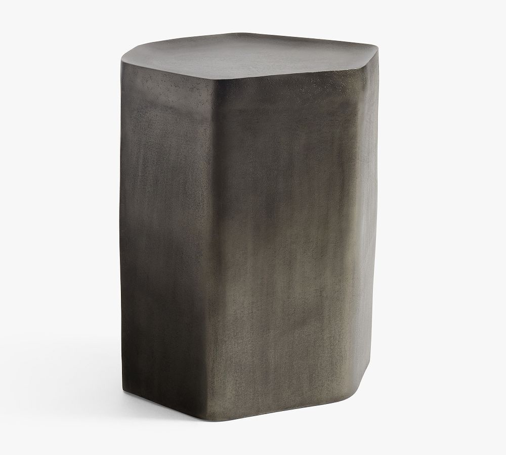 Hex Metal Outdoor Accent Table | Pottery Barn (US)