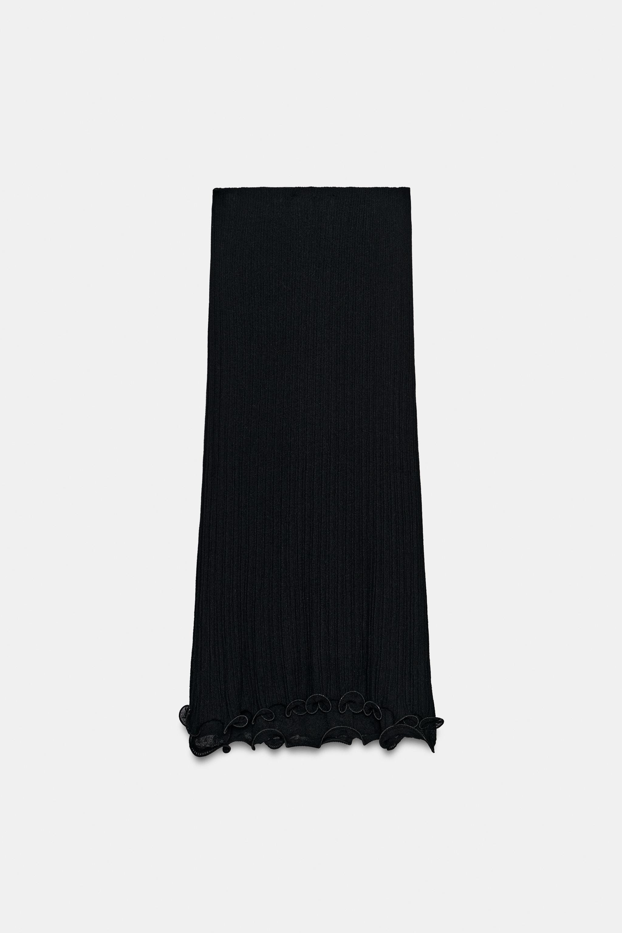 DOUBLE-LAYER KNIT MIDI SKIRT | Zara US