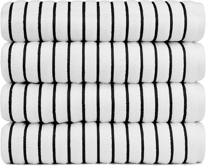 Black & White Brands Brazilian Beach/Pool/Bath Towel - Ultimate Absorbent Luxury XL 36x70 100% Co... | Amazon (US)