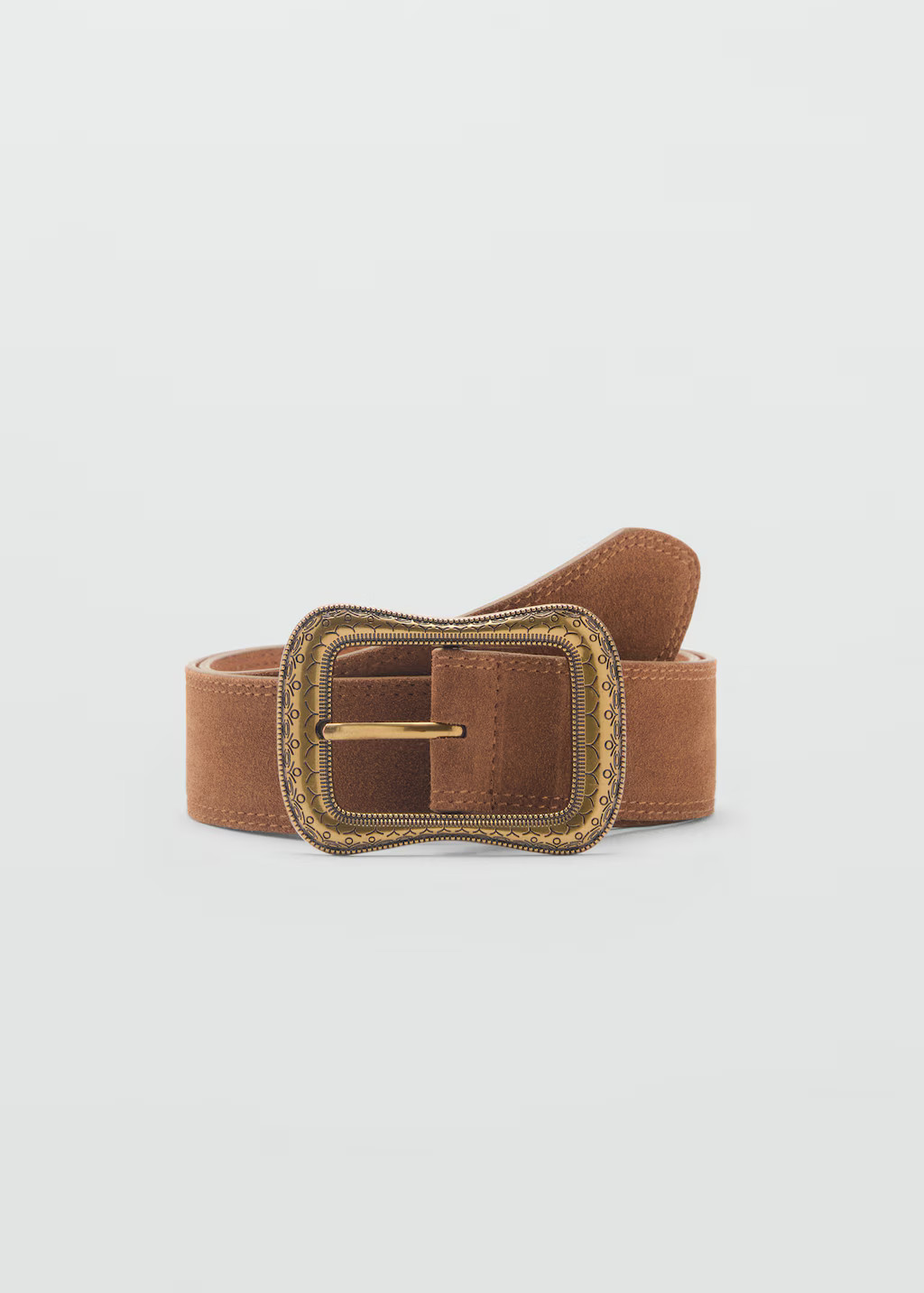 Suede belt with engraved buckle - Women | MANGO USA | Mango (US/MX/AU)