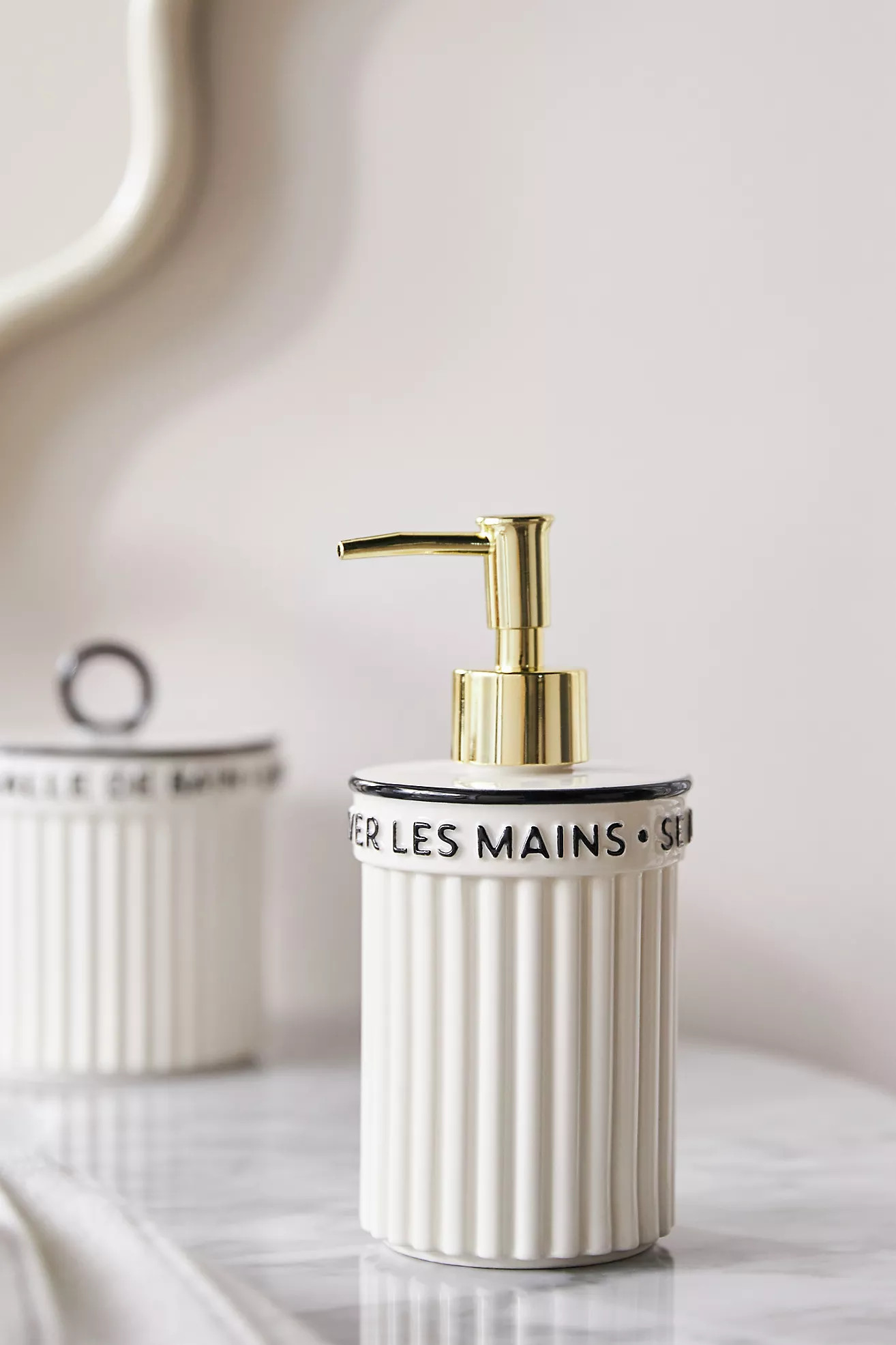 Claudette Glazed Ceramic Soap Dispenser | Anthropologie (US)