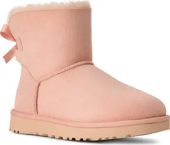 Mini Bailey Bow II Genuine Shearling Bootie (Women) | Nordstrom