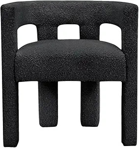 Meridian Furniture Athena Collection Modern | Contemporary Boucle Fabric Upholstered Accent | Din... | Amazon (US)