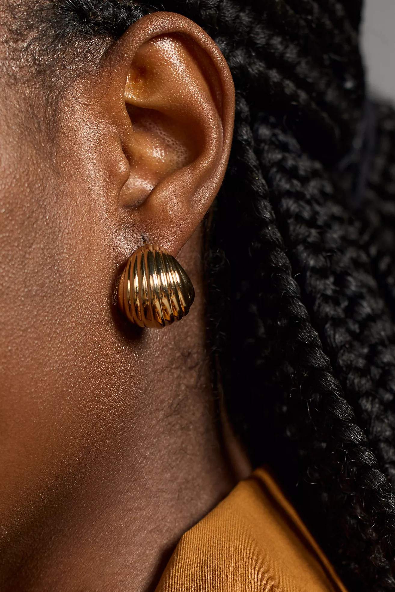 Mini Ribbed Drop Earrings | Anthropologie (US)