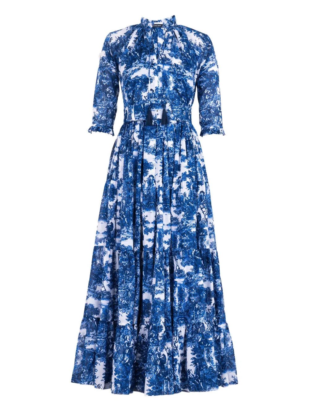 Samantha Sung floral-printed Maxi Dress | Blue | FARFETCH | Farfetch Global