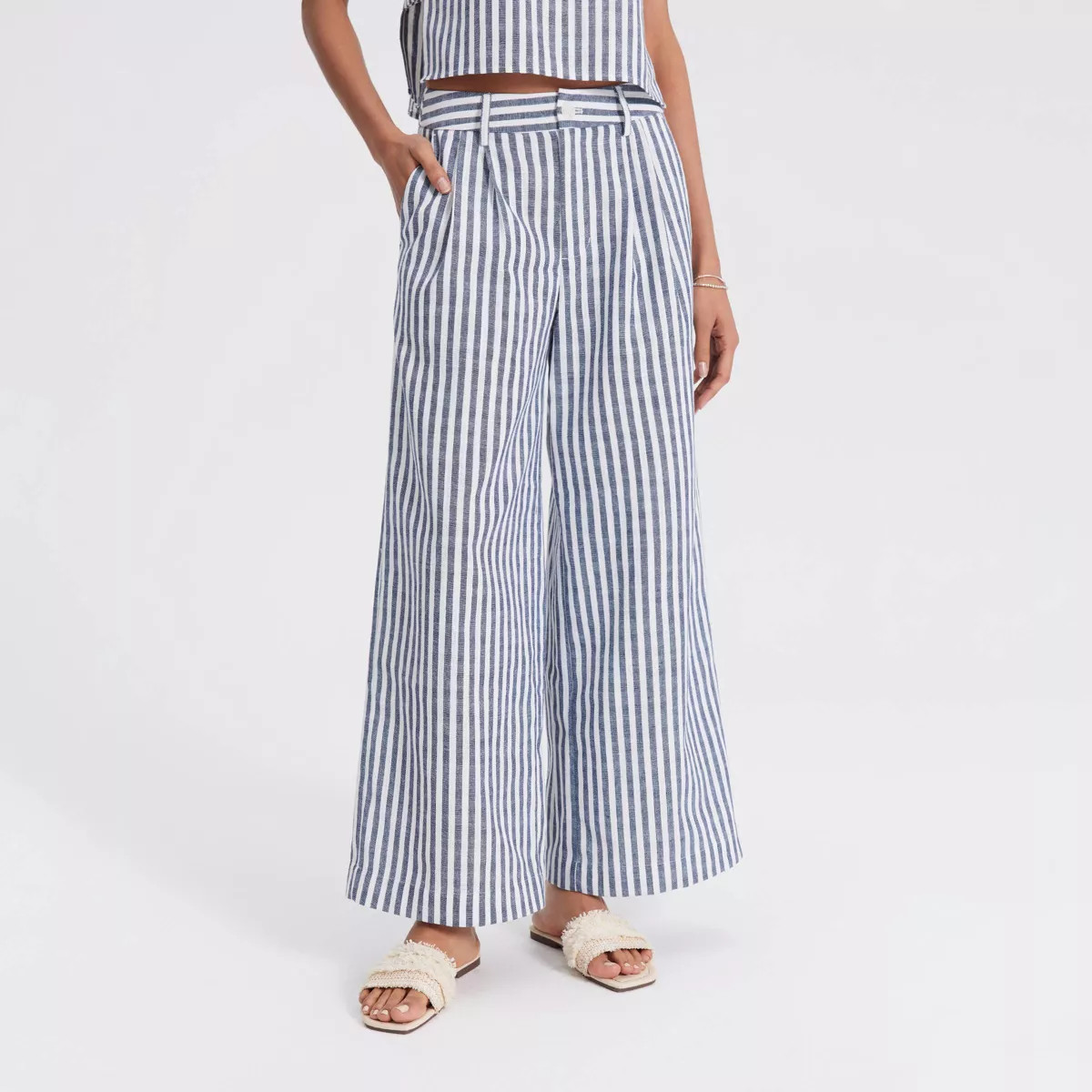 Women's Wide Leg Pleated Palazzo Pants - A New Day™ | Target