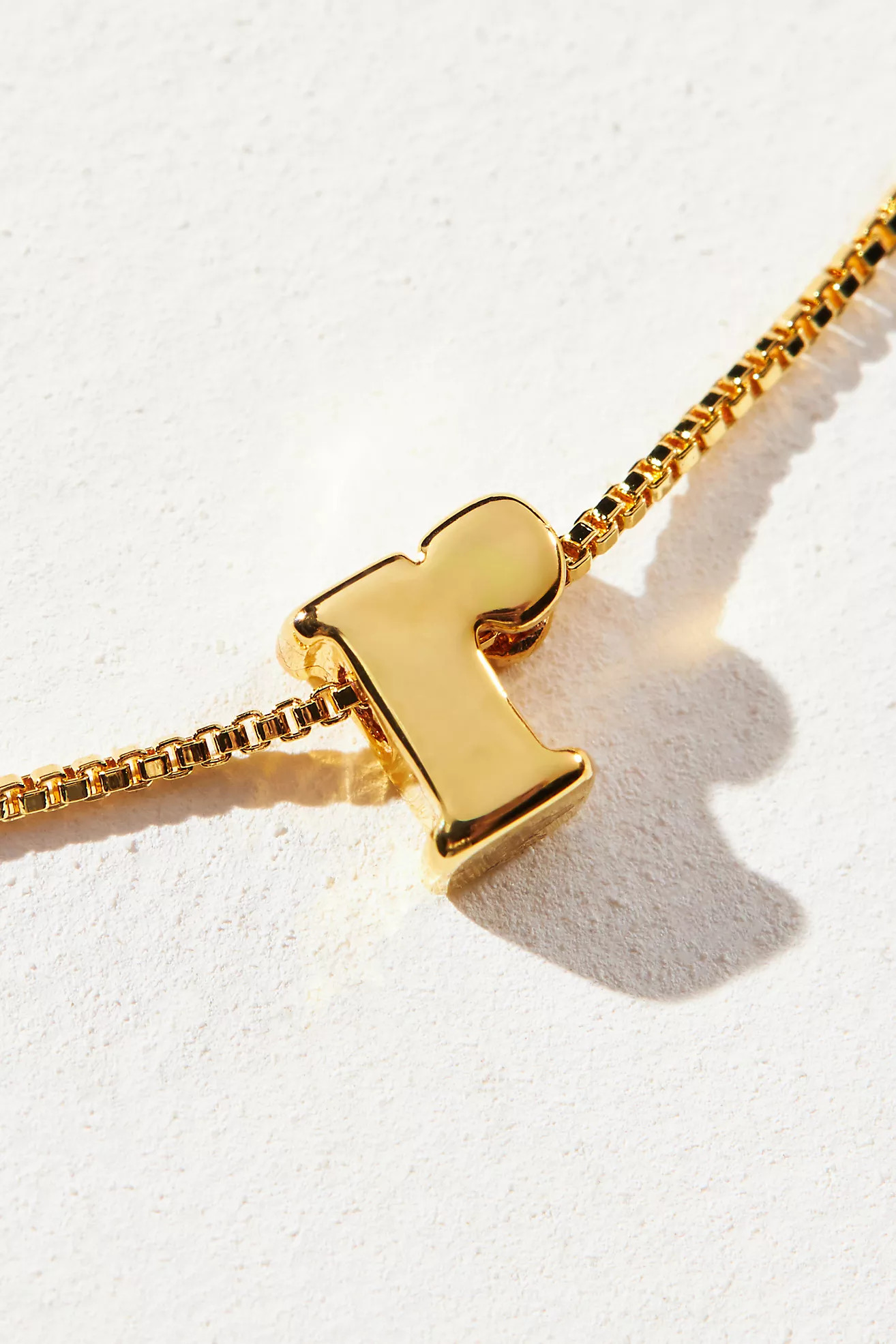 14k Gold Mini Monogram Necklace | Anthropologie (US)