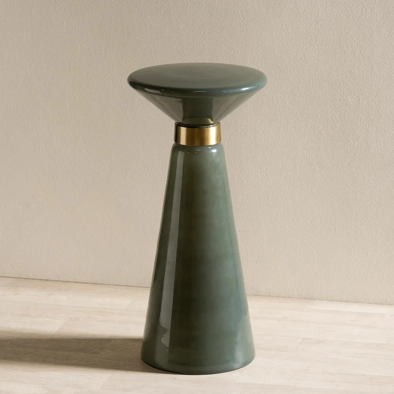 Milky Glass Drink Table | Plow & Hearth