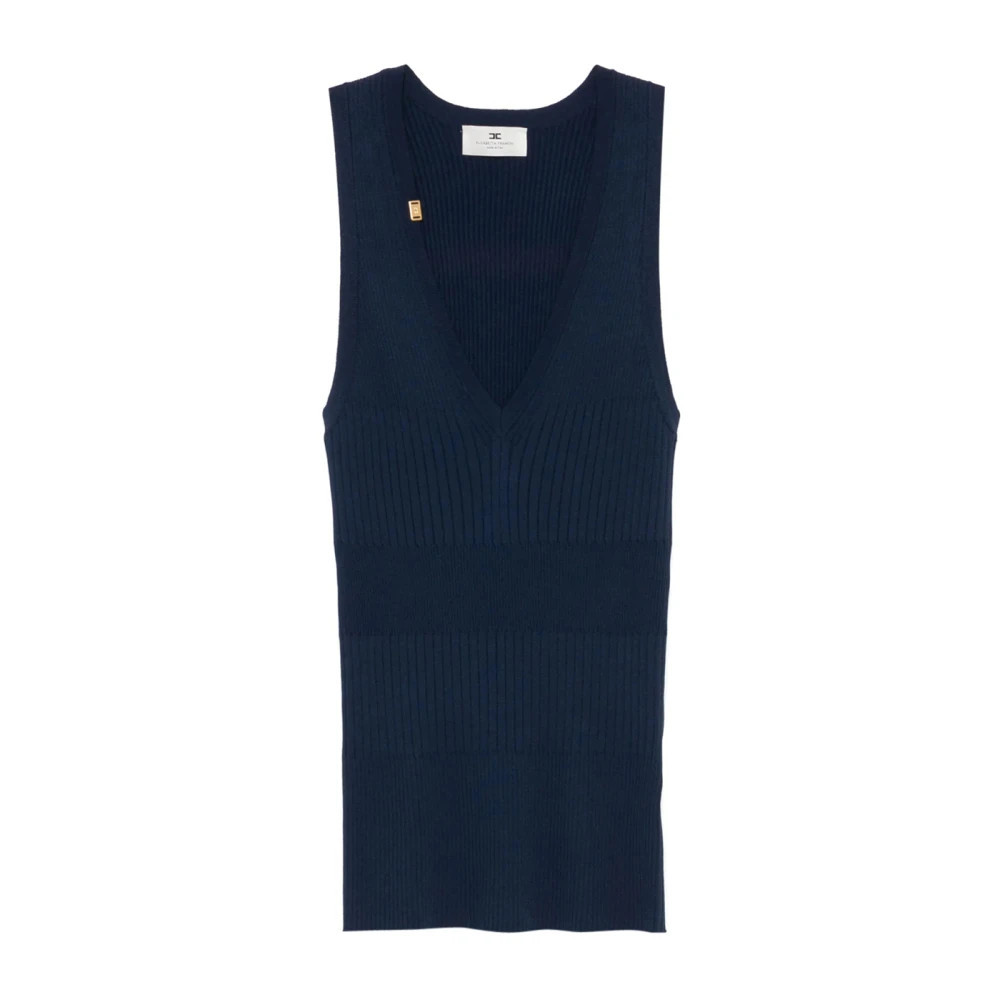 Elisabetta Franchi - Tops > Sleeveless Tops - Blue - | Miinto FR