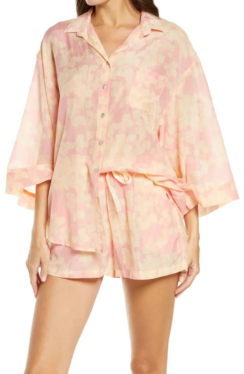 Hydrangea Cotton & Silk Short Pajamas | Nordstrom