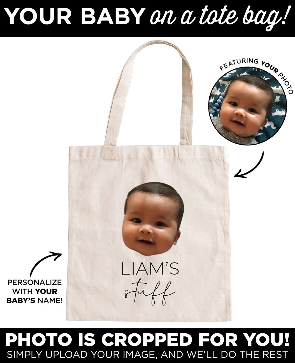 Personalized Baby Tote Bag | Type League Press