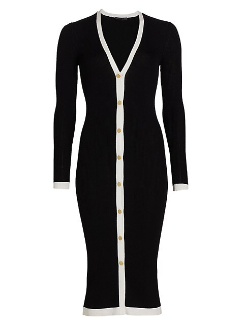 Alice + Olivia Alcina Rib-Knit Sweater Dress | Saks Fifth Avenue