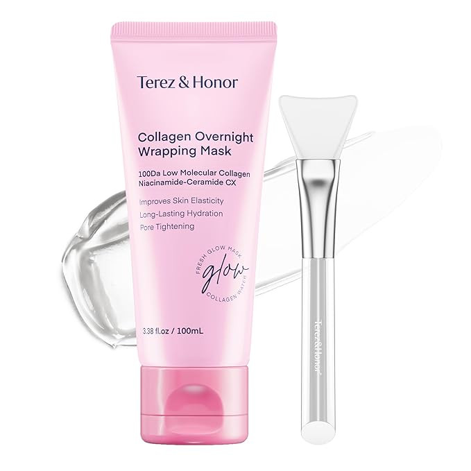 TEREZ & HONOR Collagen Night Wrapping Peel Off Mask: Korean Face Mask for Elasticity, Hydrating &... | Amazon (US)