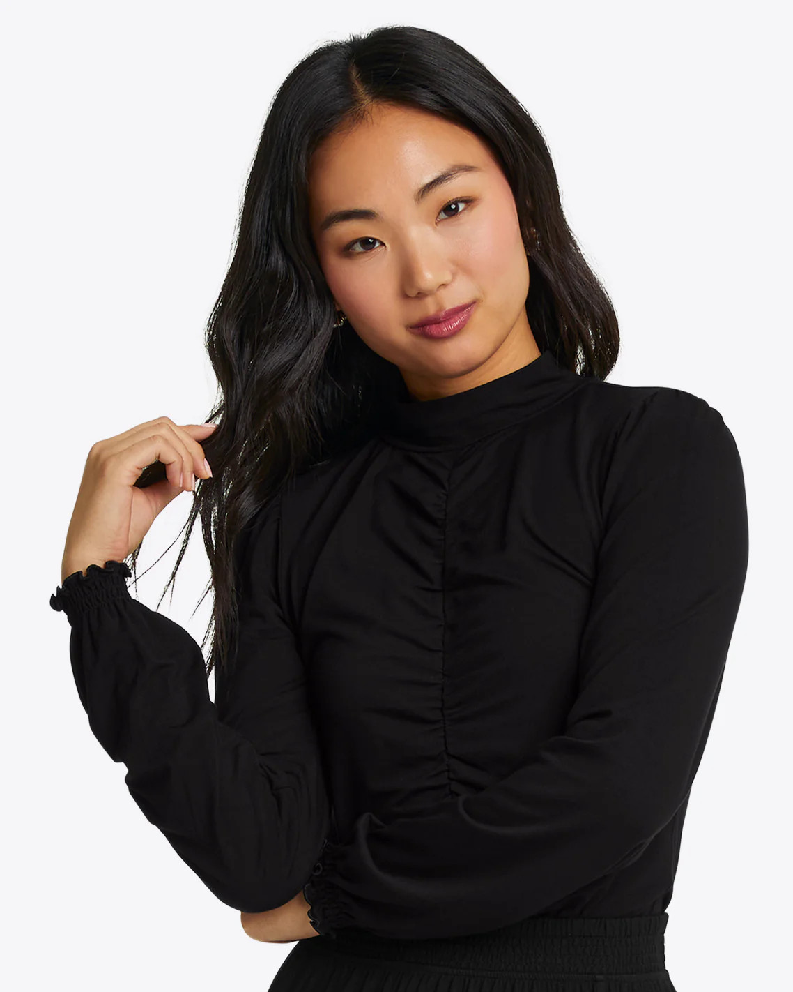 Knit Turtleneck in Black | Draper James (US)