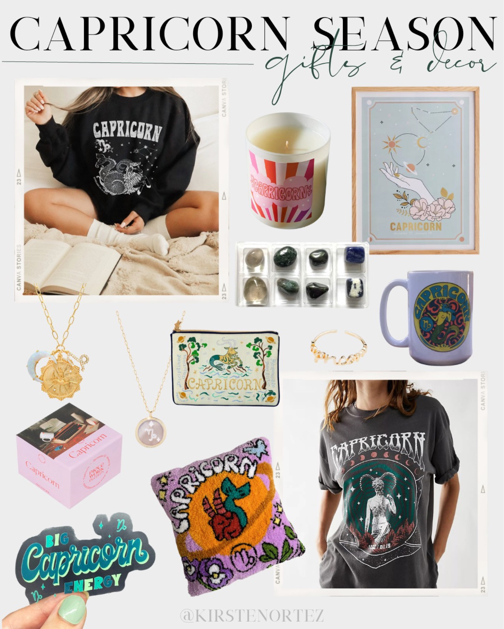 Capricorn season gifts, Capricorn apparel, Capricorn decor, capricorn gifts, capricorn sweatshirt, capricorn mug, capricorn candle, capricorn tee, Capricorn sticker, capricorn jewelry 

#LTKunder50 #LTKunder100 #LTKSeasonal