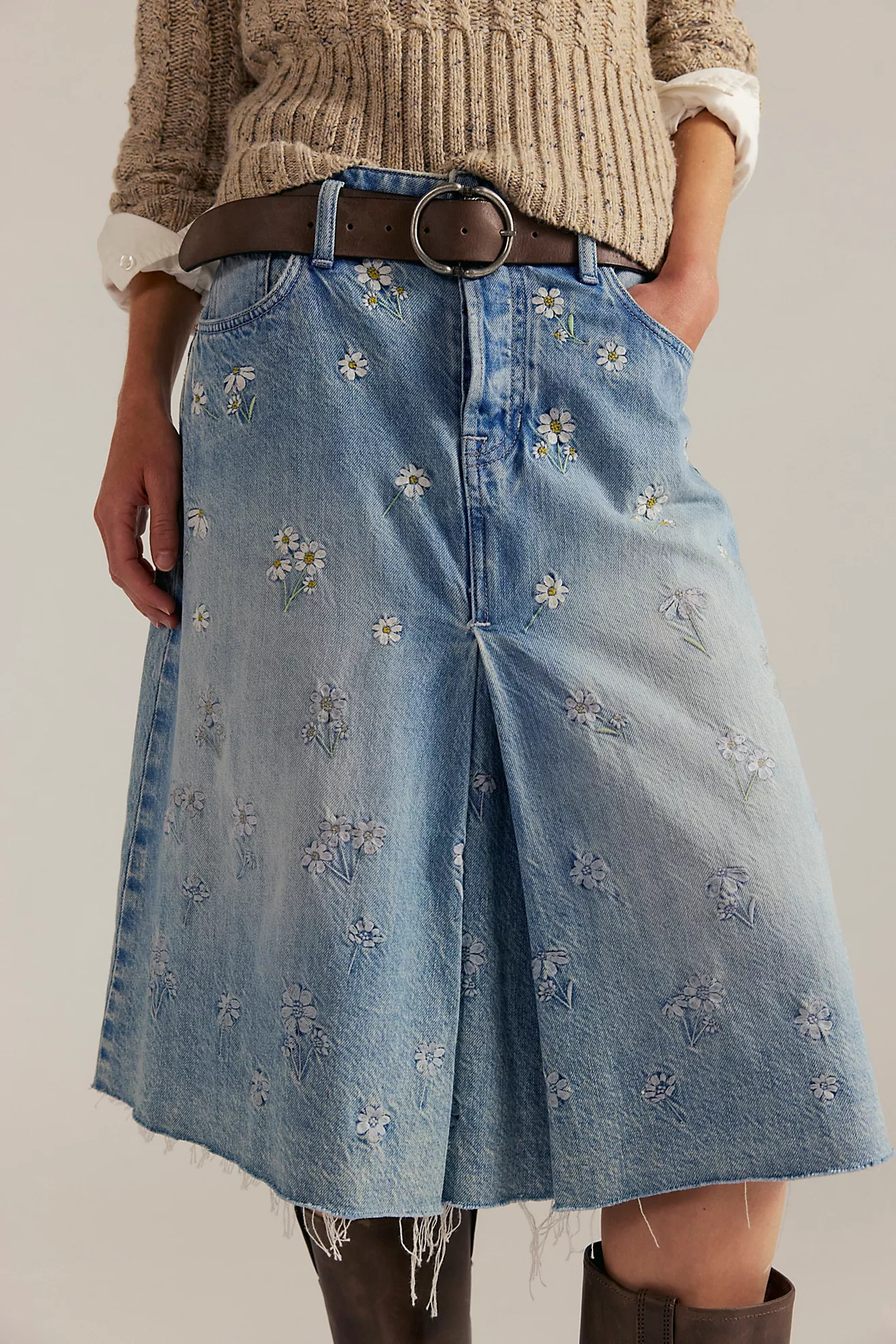 We The Free Daisy Mae Embroidered Skirt | Free People (Global - UK&FR Excluded)