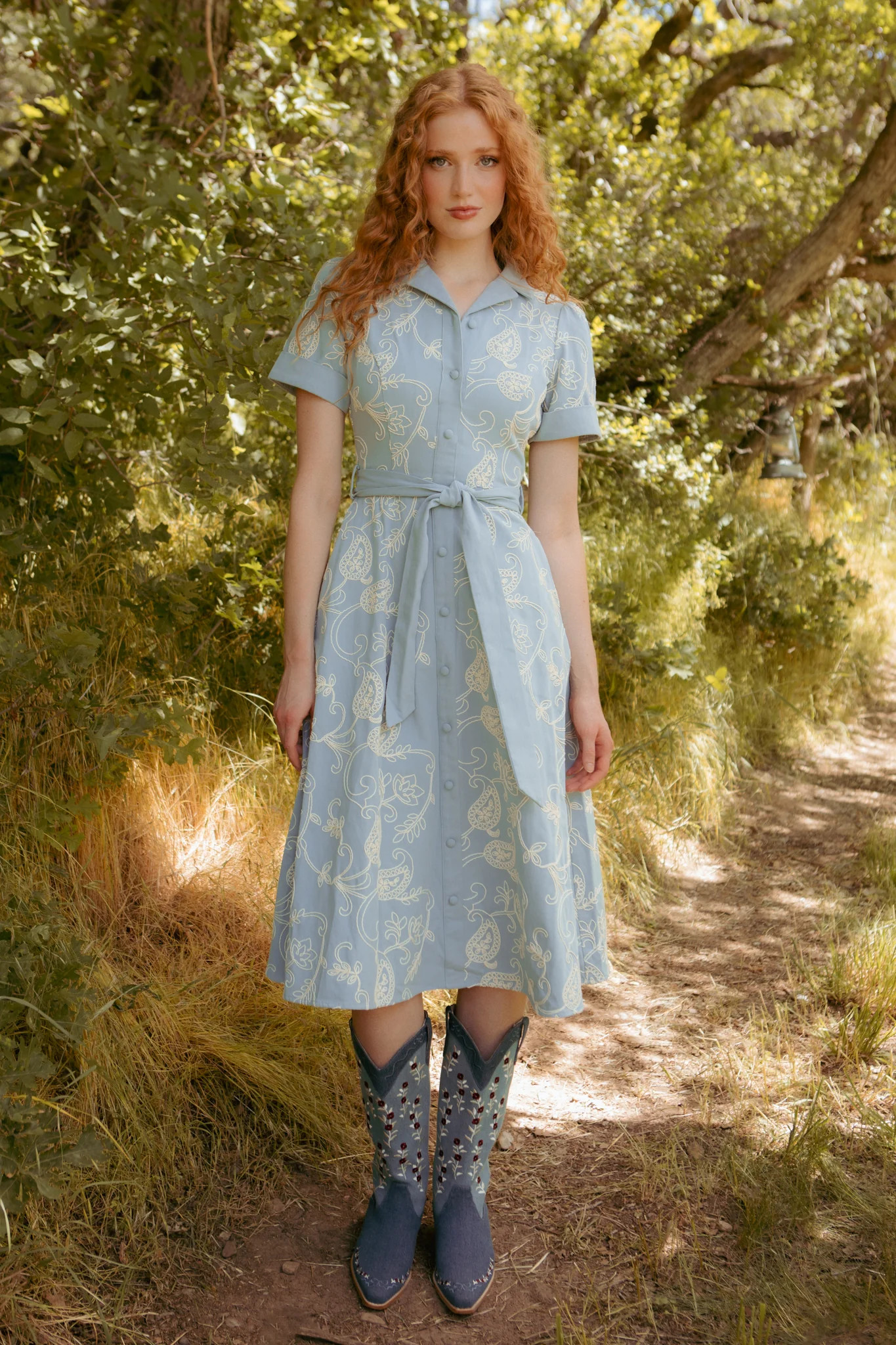 Bennett Dress in Cream Embroidery | Ivy City Co