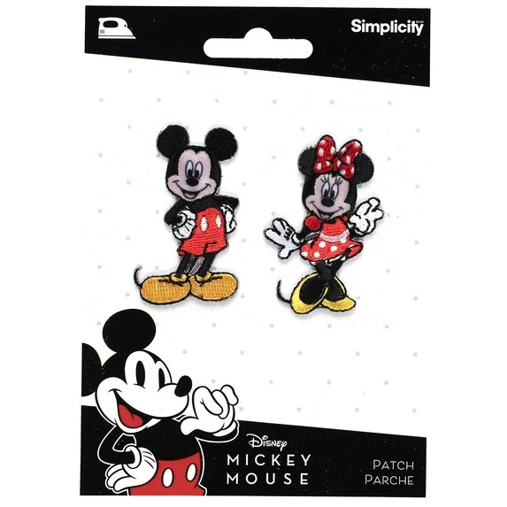 Simplicity Mickey Mouse and Minnie Mouse Iron-On Applique | Walmart (US)