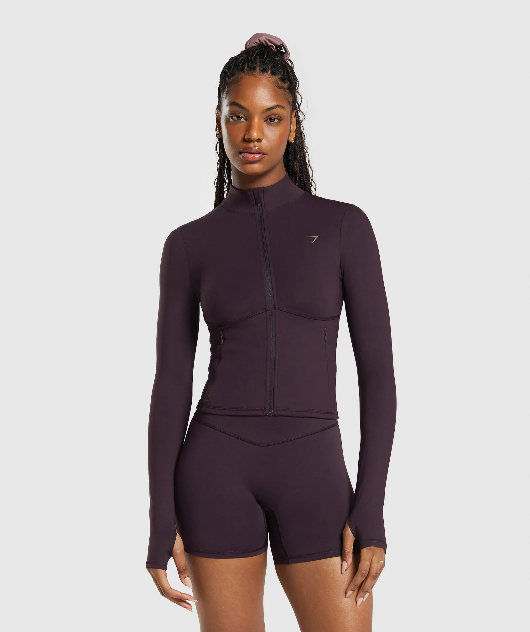 Gymshark Elevate Tracktop - Plum Brown | Gymshark (Global)