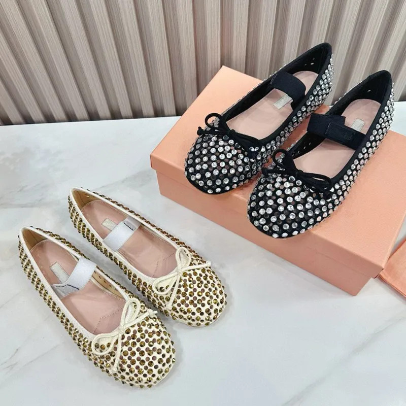 womens Dress shoes women designer shoe diamond spring autumn Rivet bow tie Flat boat shoes woman ... | DHGate