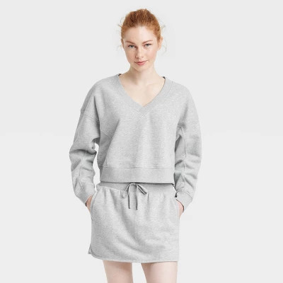 Women's French Terry V-Neck Sweatshirt - JoyLab™ | Target