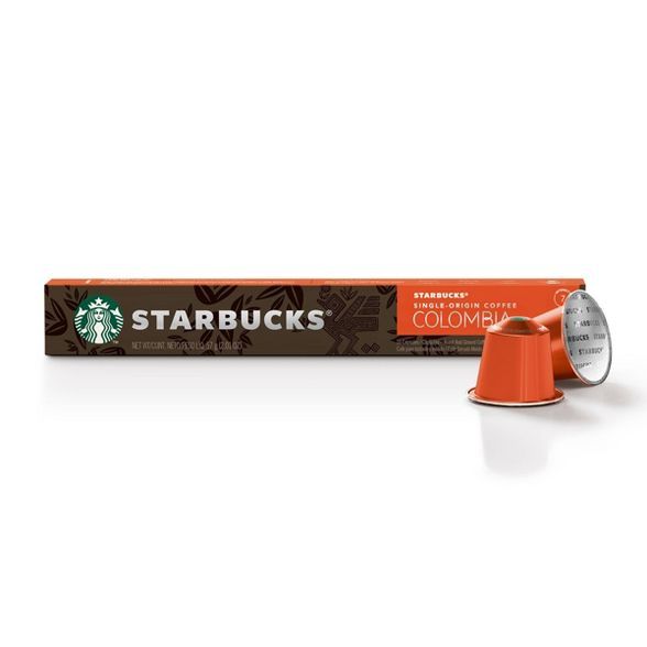 Starbucks Nespresso Colombia Espresso Roast Coffee Pods - 10ct | Target