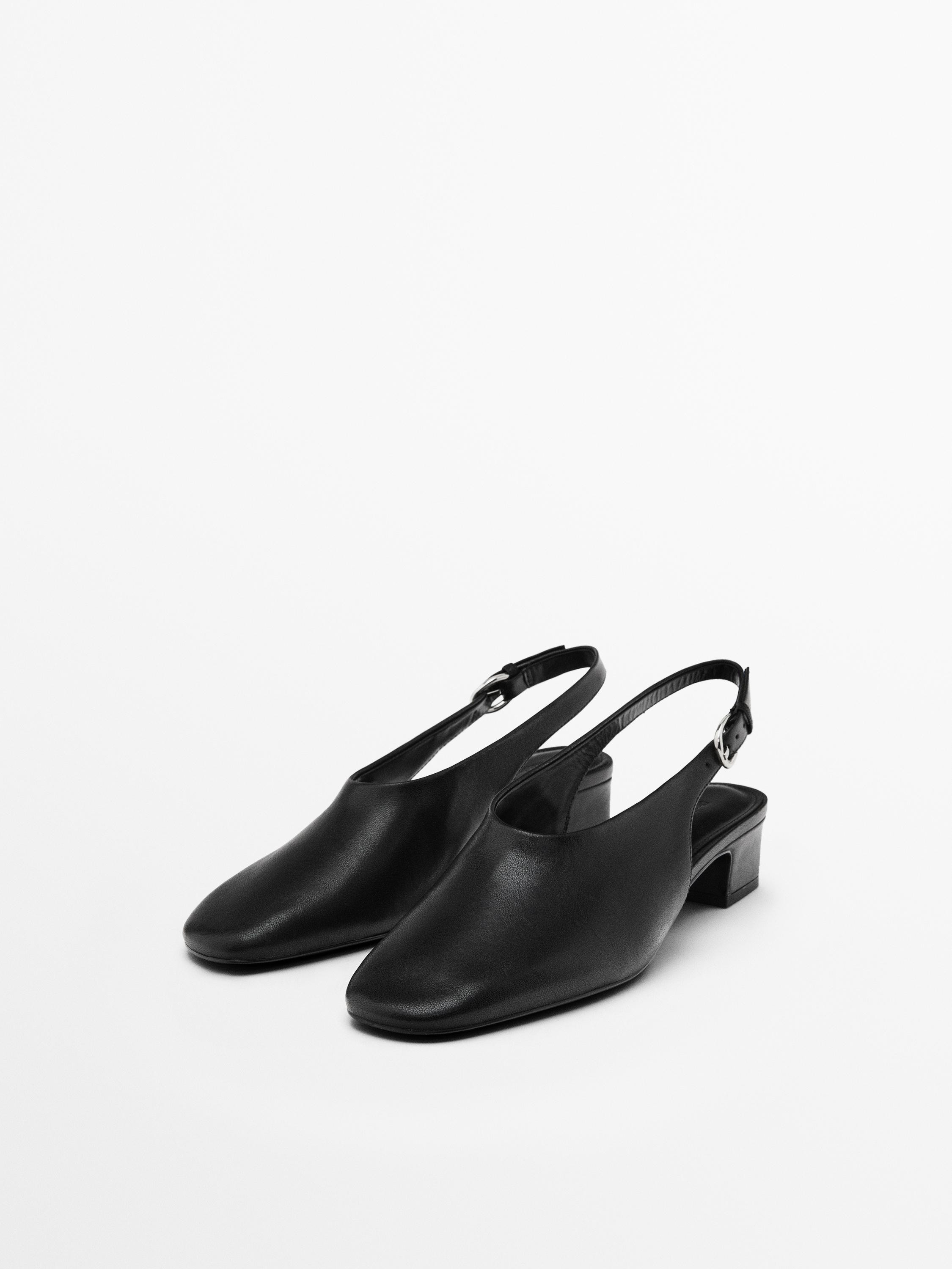 Absatzschuh mit offener Ferse | Massimo Dutti DE