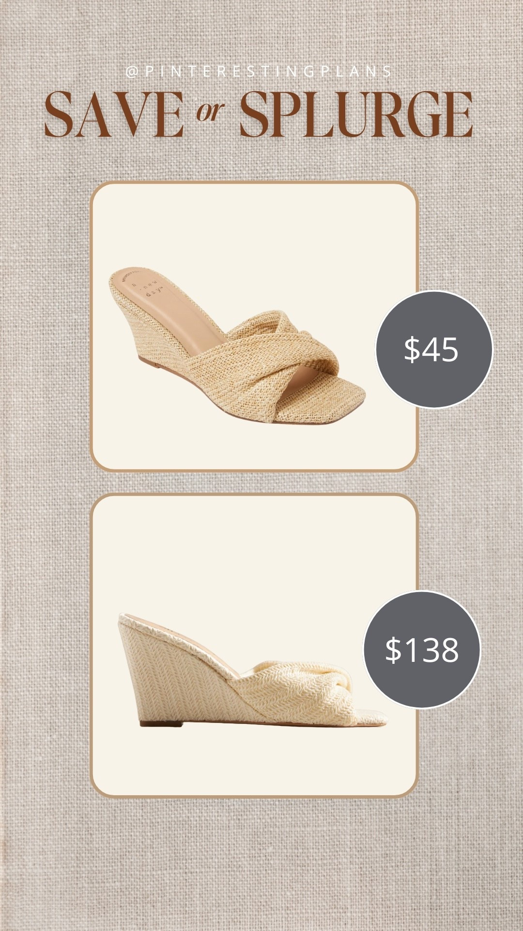 Save or splurge woven wedge
Spring shoes
Sandals

#LTKTravel #LTKSeasonal