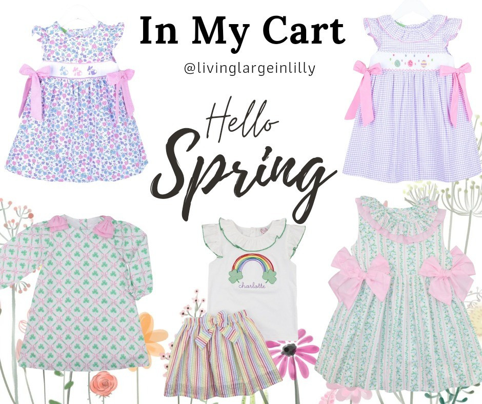 Easter and St Patty's day finds for girl moms #kidsclothing #livinglargeinlilly #grandmillennial #smocked 

#LTKfindsunder100 #LTKfamily #LTKkids