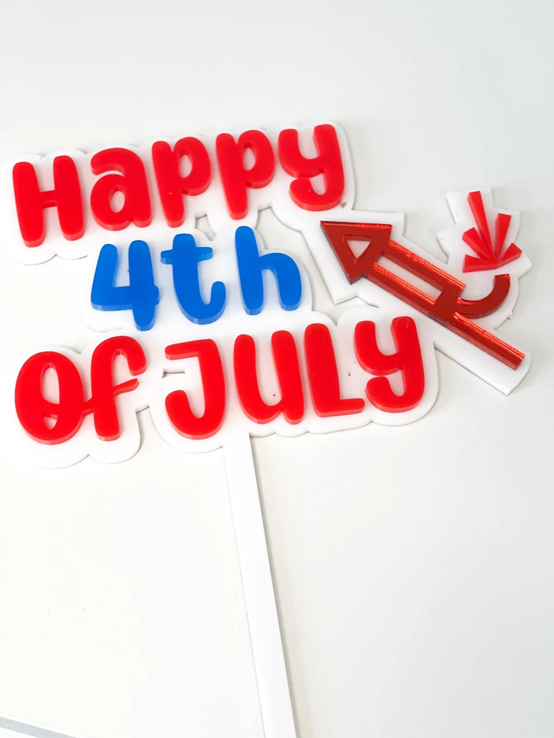 happy 4th of july cake topper, happy fourth of july topper, 4th of july party decor, cupcake topp... | Etsy (US)