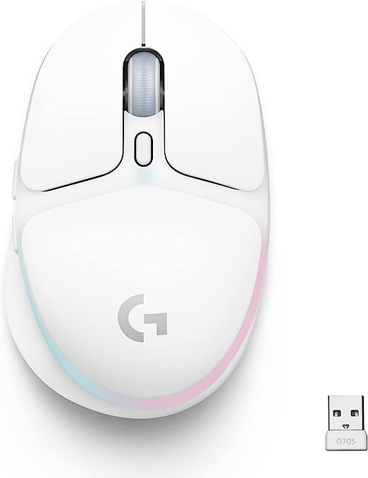 Mouse Gamer Sem Fio Logitech G705 LIGHTSPEED com RGB LIGHTSYNC, Design Compacto, 6 Botões Progra... | Amazon (BR)