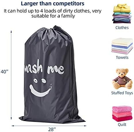 NICOGENA Wash Me Laundry Bag 2 packs, 28x40 inches Rips & Tears Resistant Large Dirty Clothes Sto... | Amazon (US)