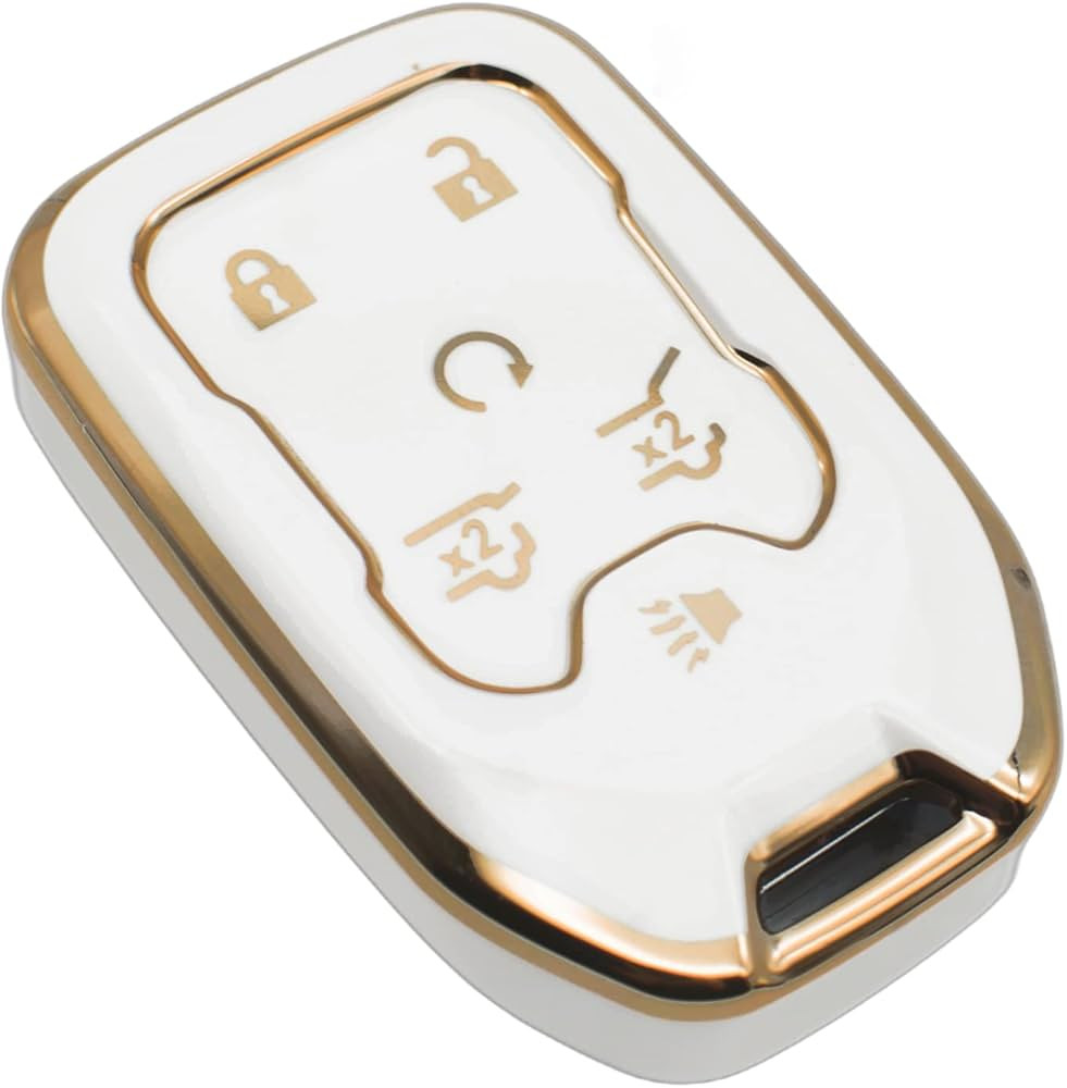 FEYOUN Key Fob Cover Compatible with Chevy Chevrolet Suburban Tahoe GMC Terrain Yukon Yukon XL Sm... | Amazon (US)