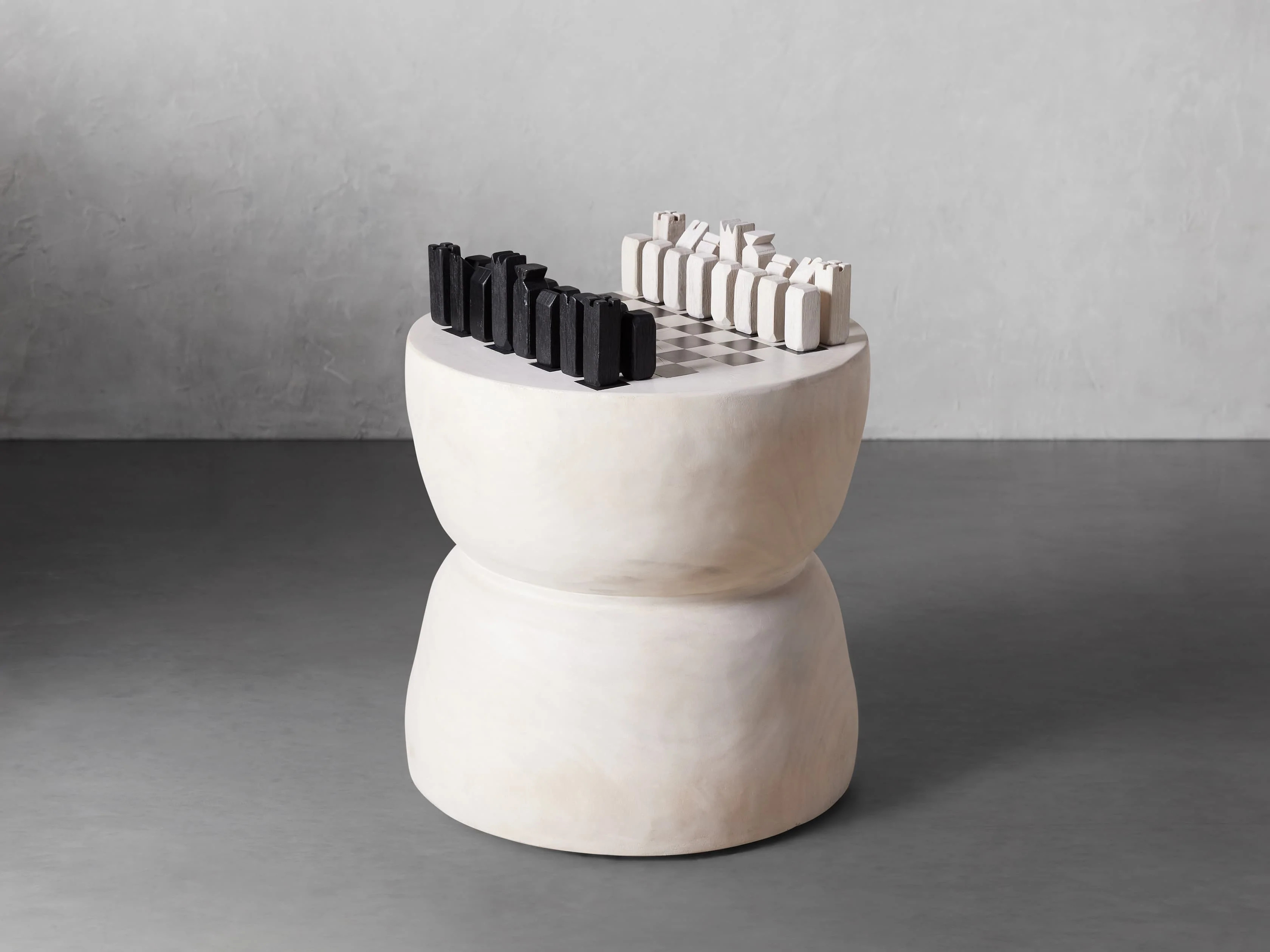 Sierra Chess Table in Bleach | Arhaus