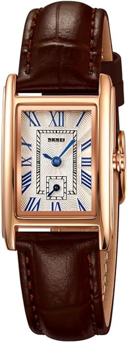 CARLIEN Dress Watch for Women Business Casual Square Ladies Quartz Watch with Genuine Leather Str... | Amazon (US)