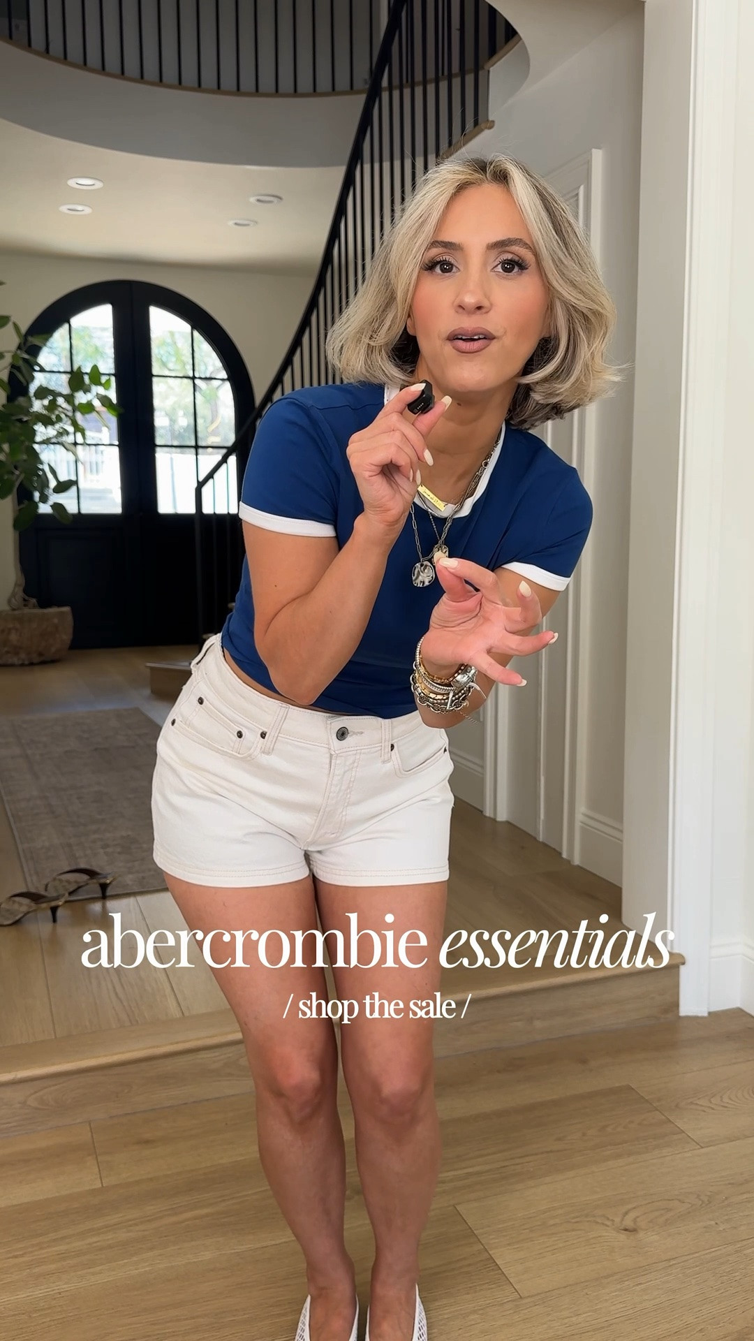 The basics your summer closet needs 😍 use code: AFLTK for a stackable 20% Off (6/3-6/4 only) 

Size 26 in jeans and shorts (size down great stretch) 
XS in tees

#LTKxAbercrombie #LTKU #LTKSaleAlert