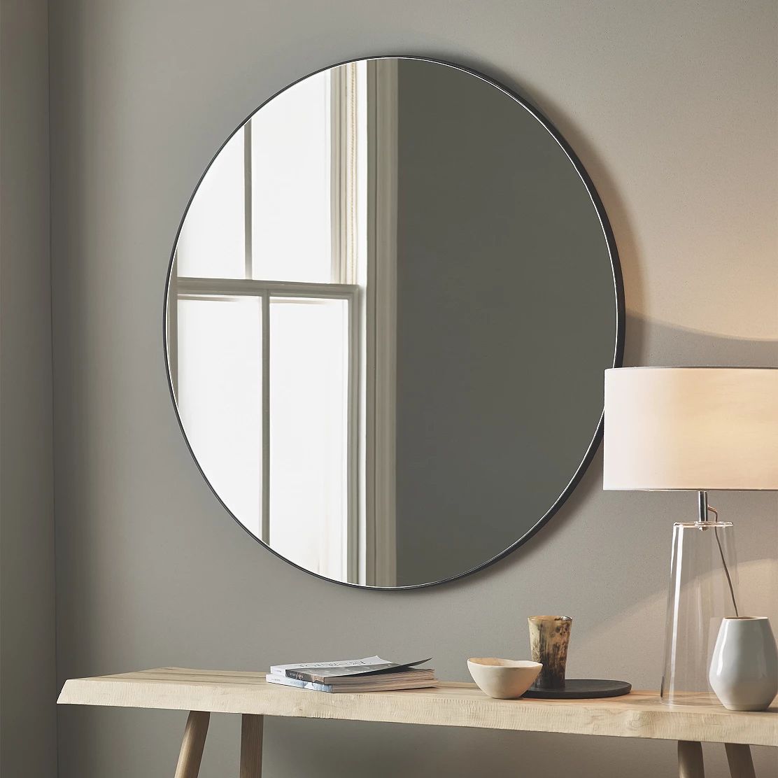 Chiltern Thin Metal Round Mirror | Mirrors | The  White Company | The White Company (UK)