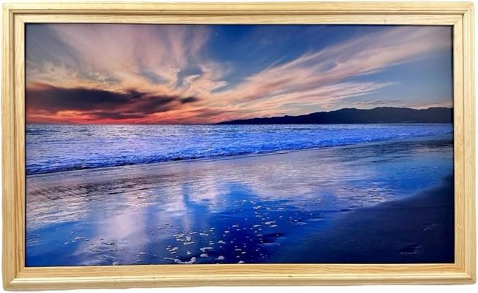 32, 43, 50 & 55 Inch Handmade Wood Ornate TV Frame for Samsung The Frame TV, Natural Wood Finish ... | Amazon (US)